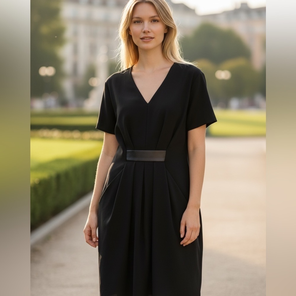 Alexander Wang Black Midi Dress - Elegant - Office Siren - Size 8